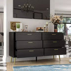 Commode moderne Famapy avec 6 tiroirs, unité de rangement élégante, pour la chambre et le salon