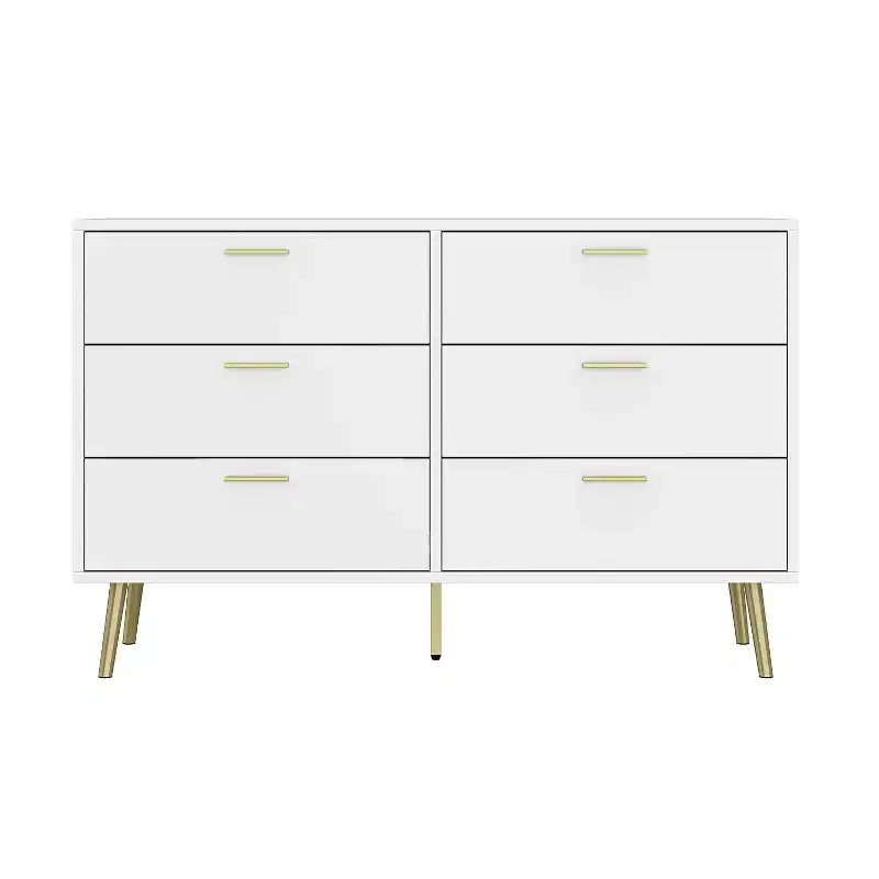 Commode moderne Famapy avec 6 tiroirs, unité de rangement élégante, pour la chambre et le salon
