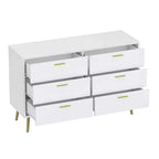 Commode moderne Famapy avec 6 tiroirs, unité de rangement élégante, pour la chambre et le salon