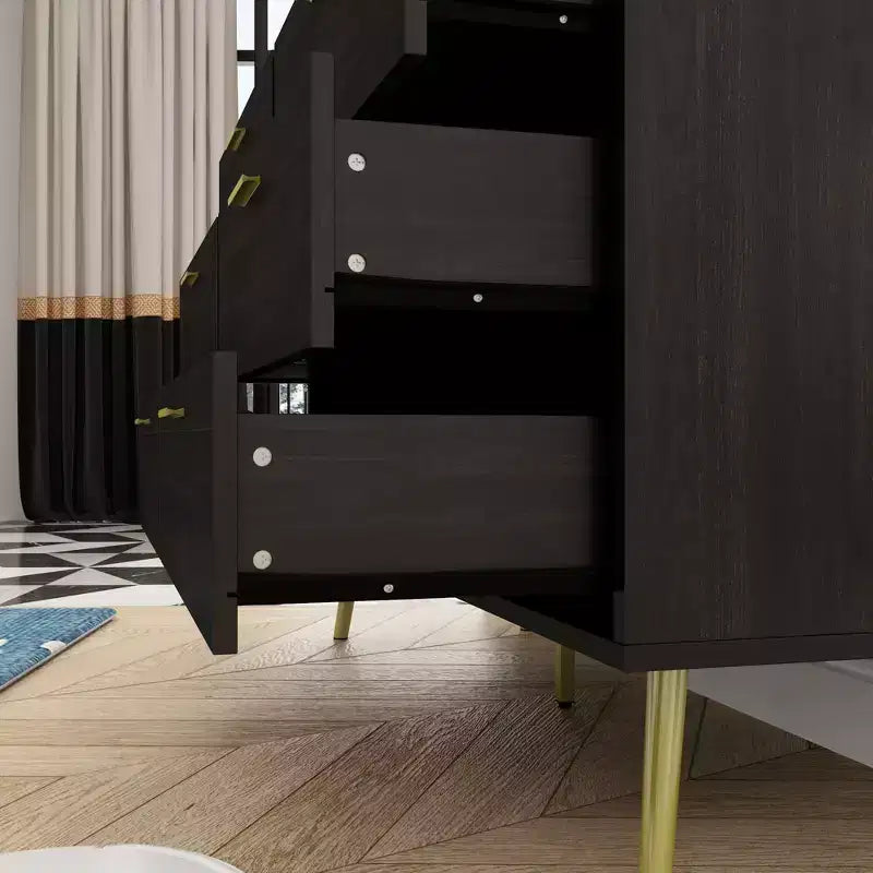 Commode moderne Famapy avec 6 tiroirs, unité de rangement élégante, pour la chambre et le salon
