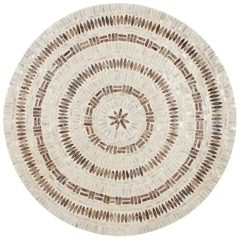 Table basse ronde Keary - Blanc/Or - Safavieh