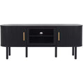 Tealla 2 Tambour & 1 Glass Lift Door Media Stand - MED9635 - Safavieh