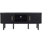 Tealla 2 Tambour & 1 Glass Lift Door Media Stand - MED9635 - Safavieh