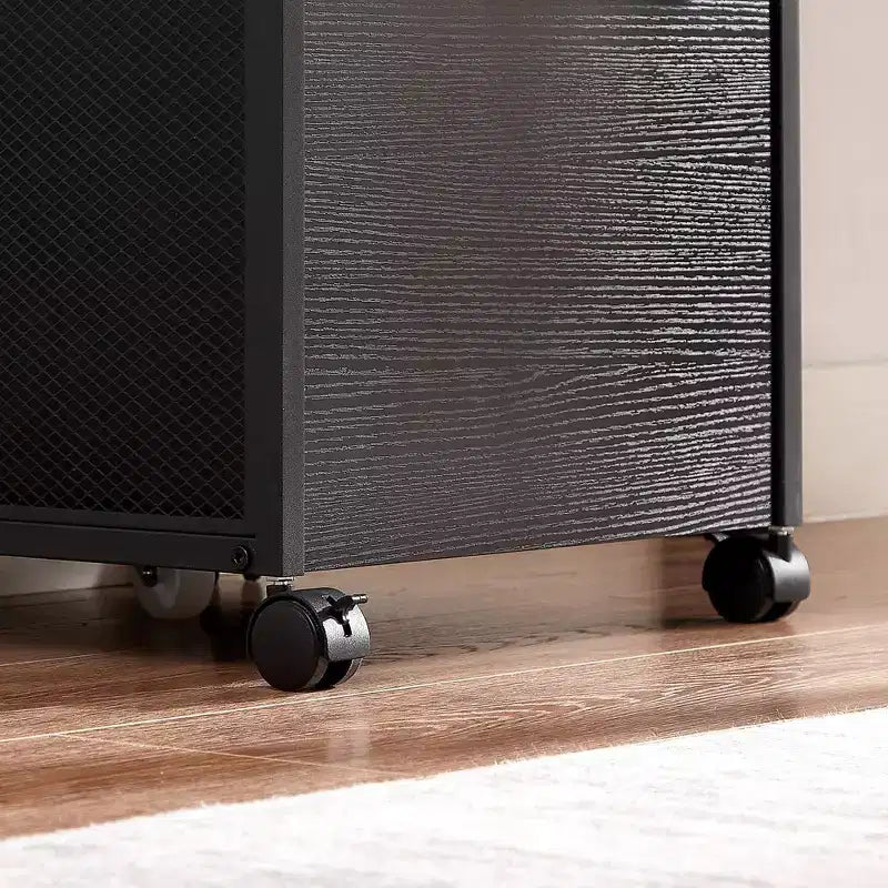 Meuble de classement VECELO avec 1 tiroir, meuble de bureau mobile roulant avec rangement ouvert compatible A4, cadre en métal