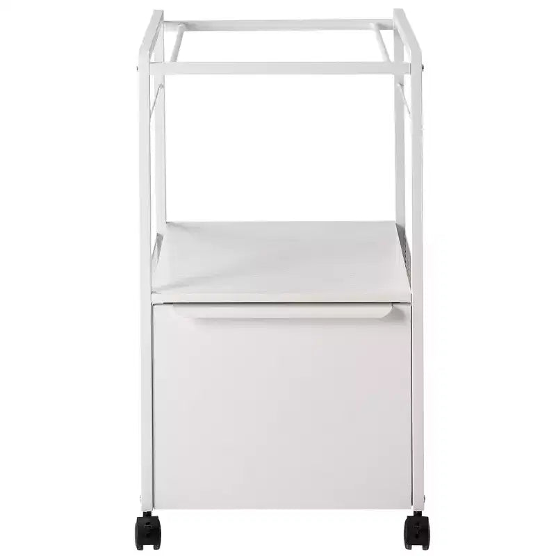 Meuble de classement VECELO avec 1 tiroir, meuble de bureau mobile roulant avec rangement ouvert compatible A4, cadre en métal