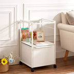 Meuble de classement VECELO avec 1 tiroir, meuble de bureau mobile roulant avec rangement ouvert compatible A4, cadre en métal