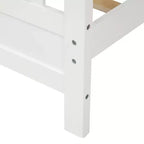Cadre de lit double, Lit plateforme en bois avec rangement sous le lit, Cadres de lit jumeaux avec tête et pied de lit, Pas besoin de sommier tapissier