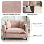 Oversized Chenille Fabric Armchair