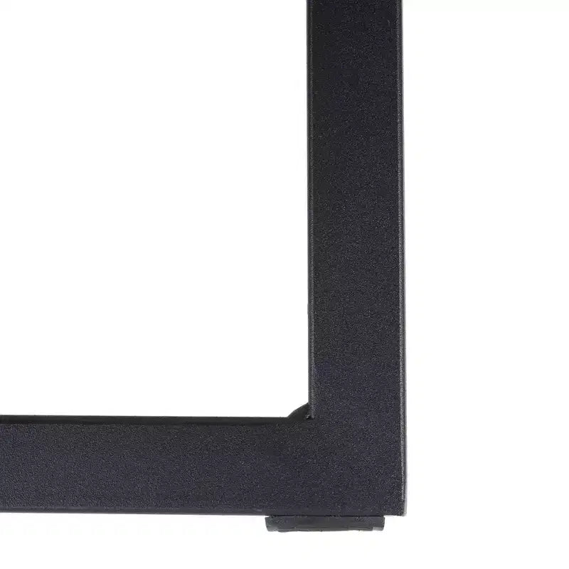 LeisureMod Quincy Tabouret de bar moderne en cuir matelassé, cadre en métal noir, hauteur comptoir pour îlot de cuisine et sièges de comptoir, lot de 2