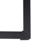 LeisureMod Quincy Tabouret de bar moderne en cuir matelassé, cadre en métal noir, hauteur comptoir pour îlot de cuisine et sièges de comptoir, lot de 2