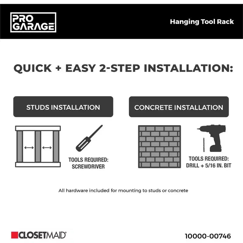 Porte-outils suspendu ProGarage de ClosetMaid - ClosetMaid