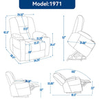 EMON'S Large Power Lift Recliner Chair with Massage and Heat for Elderly, Overstuffed Wide Recliners, Heavy Duty Motion Mechanis