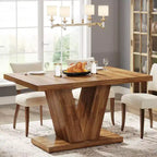 Table à manger de ferme en bois Lantine de 120 cm