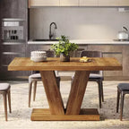Table à manger de ferme en bois Lantine de 120 cm