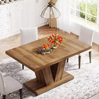 Table à manger de ferme en bois Lantine de 120 cm
