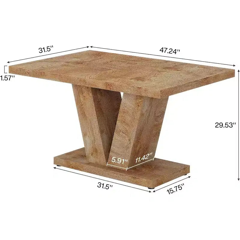 Table à manger de ferme en bois Lantine de 120 cm