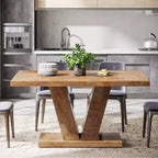 Table à manger de ferme en bois Lantine de 120 cm