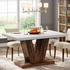 Table à manger de ferme en bois Lantine de 120 cm