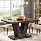 Table à manger de ferme en bois Lantine de 120 cm