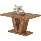 Table à manger de ferme en bois Lantine de 120 cm
