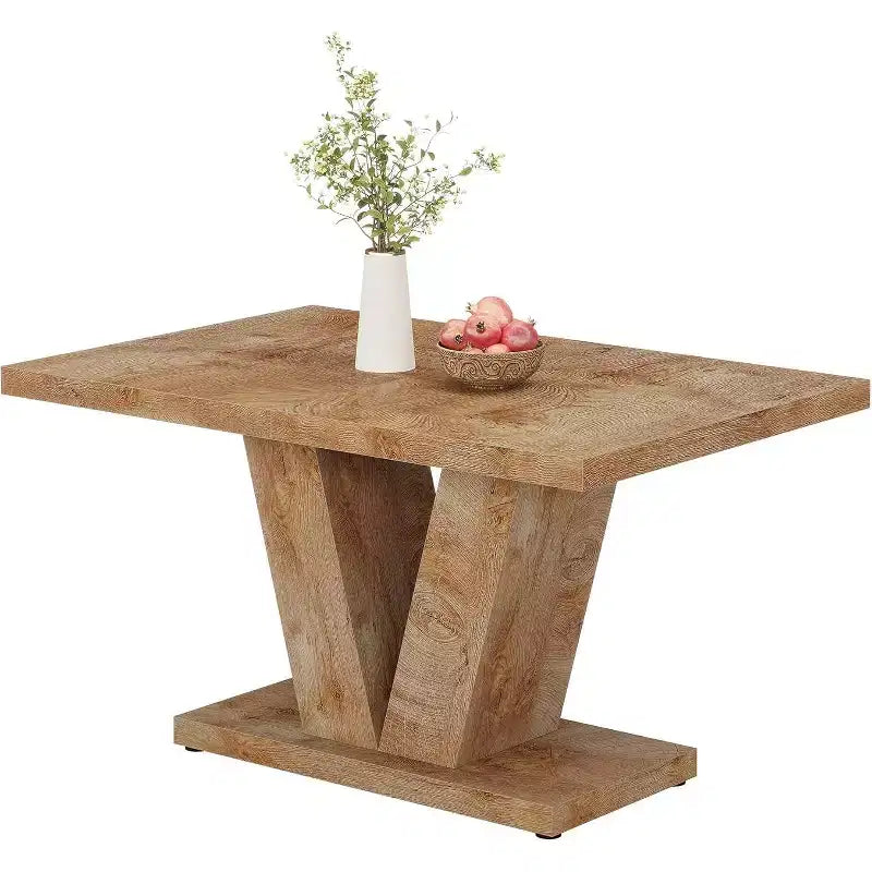 Table à manger de ferme en bois Lantine de 120 cm