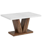 Table à manger de ferme en bois Lantine de 120 cm