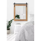 Miroir mural décoratif encadré Samuels Rustic Brown/Black - Kate & Laurel All Things Decor