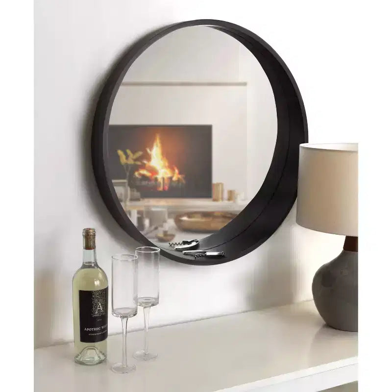 Miroir mural rond 24 Wheeler - Kate & Laurel All Things Decor