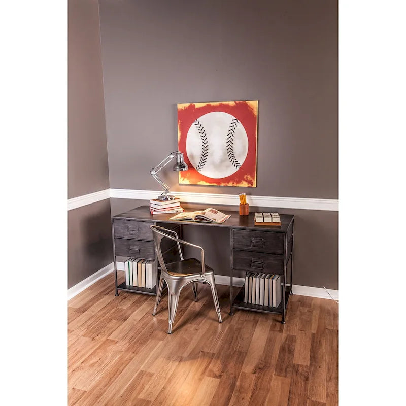 Elk Home Gunthery Graphite Metal 60 Inch Wide Desk