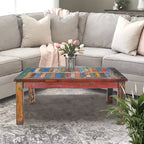 Chic Teak Square Coffee Table made from Recycled Teak Wood Boats