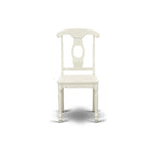 Ensemble de salle à manger East West Furniture – une table à manger rectangulaire et des chaises de cuisine, blanc lin (option pièces)