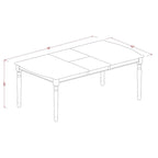 Ensemble de salle à manger East West Furniture – une table à manger rectangulaire et des chaises de cuisine, blanc lin (option pièces)