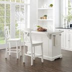 Crosley Julia Stainless Steel Top Island W/X-Back Stools - 50 W x60 D x41 H