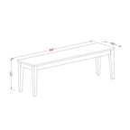 Ensemble de salle à manger East West Furniture comprenant une table de cuisine rectangulaire et des chaises de salle à manger avec un banc (options de couleur de finition)