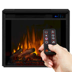 Valmont 74.25 Electric TV Stand Fireplace in Dark Mahogany by Real Flame - 75.5 W x 21.5 D x 27.7 H