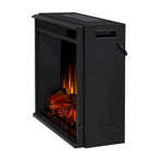 Valmont 74.25 Electric TV Stand Fireplace in Dark Mahogany by Real Flame - 75.5 W x 21.5 D x 27.7 H