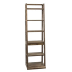 Stone Brook Rustic Saddle Leaning Bookcase