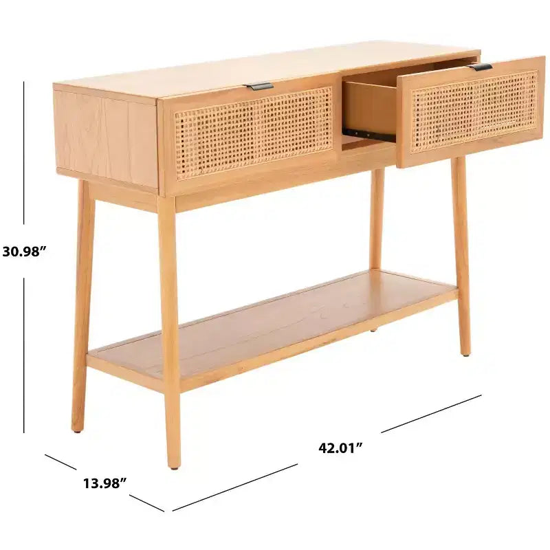 Console en rotin Baisley à 2 tiroirs - CNS5000 - Safavieh