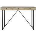 Hilton 3 Drawer Desk - DSK2206 - Rustic Brown/Black - Safavieh