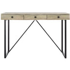 Hilton 3 Drawer Desk - DSK2206 - Rustic Brown/Black - Safavieh