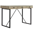 Bureau 3 tiroirs Hilton - DSK2206 - Marron rustique/Noir - Safavieh