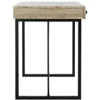 Bureau 3 tiroirs Hilton - DSK2206 - Marron rustique/Noir - Safavieh