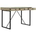 Bureau 3 tiroirs Hilton - DSK2206 - Marron rustique/Noir - Safavieh