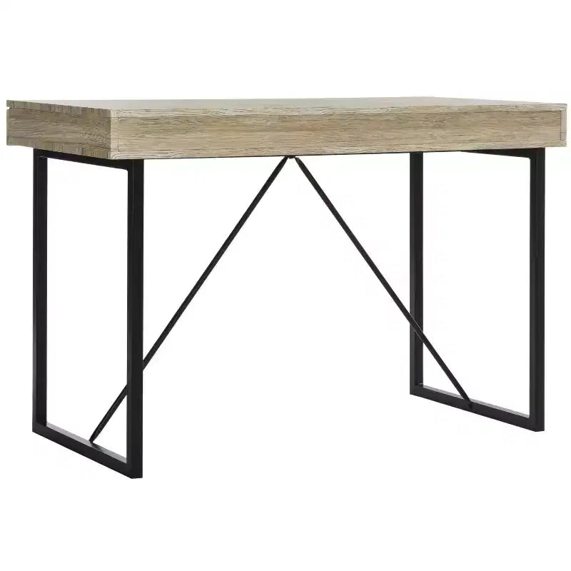 Bureau 3 tiroirs Hilton - DSK2206 - Marron rustique/Noir - Safavieh