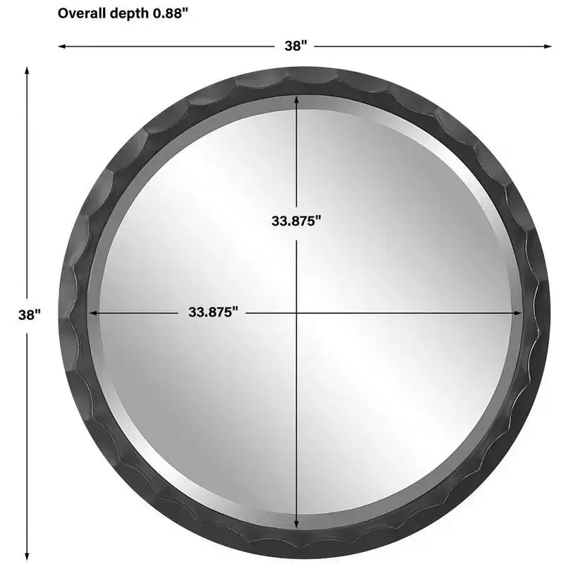 Miroir rond Uttermost à bord festonné