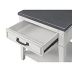 Del Mar 24 White and Grey 1-Drawer End Table