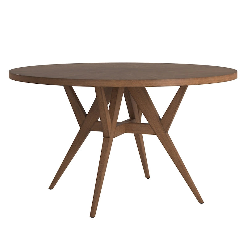 Table à manger Sheeba ronde du milieu du siècle avec base en noyer par iNSPIRE Q Modern