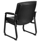 Big & Tall Soft Leather Sled Base Executive Reception Chair