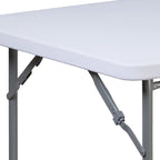 2.81-Foot Square Plastic Folding Table - Card Table/Game Table