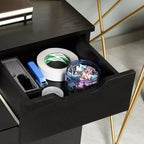 HOMCOM Meuble de Rangement à 3 Tiroirs sur Roulettes, Support d'Imprimante, Meuble de Classement Vertical